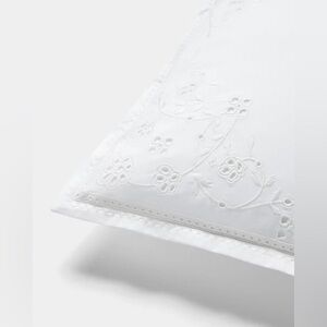 Ralph Lauren Home Marguerite Embroidery Throw Pillow with Eyelet Detail